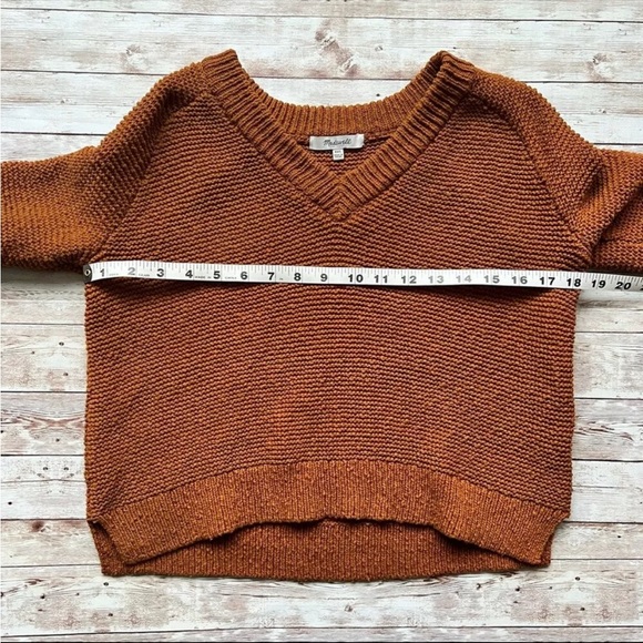 Arden V-Neck Crop Pullover Sweater 100% cotton Madewell - sold out! - Picture 5 of 7